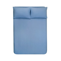Простынь с наволочками Lotus Home Фланель Calm голубая 160x230 см