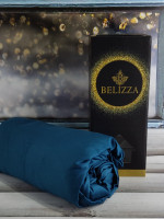Простынь на резинке Belizza темно бирюзовая 180х200 см + 2 наволочки 50х70 см