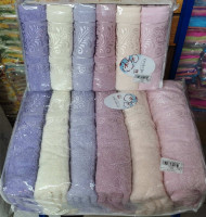 Набор махровых полотенец Cestepe Cotton Jacquard Vx13 из 6 штук 50х90 см