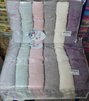 Набор махровых полотенец Cestepe Cotton Jacquard Vx15 из 6 штук 50х90 см
