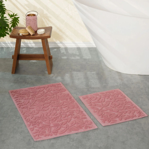 Набор ковриков Karaca Home Kelly Flower murdum 50х80 см + 50х40 см