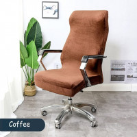 Чехол на офисное кресло Homytex велюровый кофейный, размер М