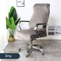 Чехол на офисное кресло Homytex велюровый серый, размер М