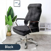 Чехол на офисное кресло Homytex велюровый черный, размер Л