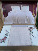 Набор постельного белья Limasso с пике - покрывалом евро, модель 1