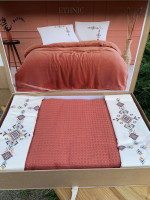 Набор постельного белья Limasso с пике - покрывалом евро, модель 2