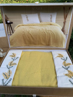 Набор постельного белья Limasso с пике - покрывалом евро, модель 3