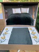 Набор постельного белья Limasso с пике - покрывалом евро, модель 4