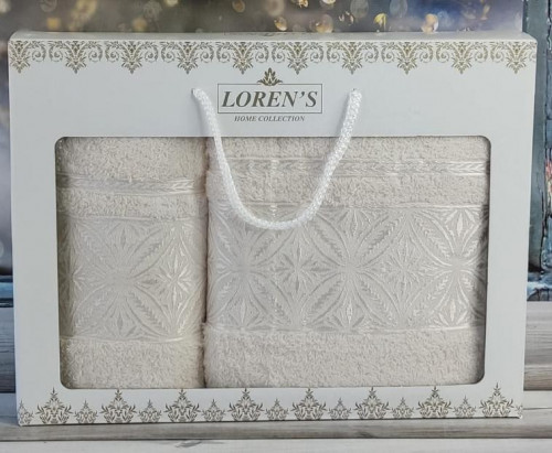 Набор махровых полотенец Mame Lorens из 2 шт 50х90 см + 70х140 см, модель 3