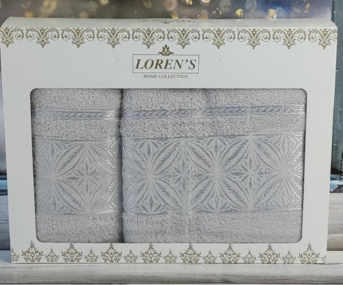 Набор махровых полотенец Mame Lorens из 2 шт 50х90 см + 70х140 см, модель 4