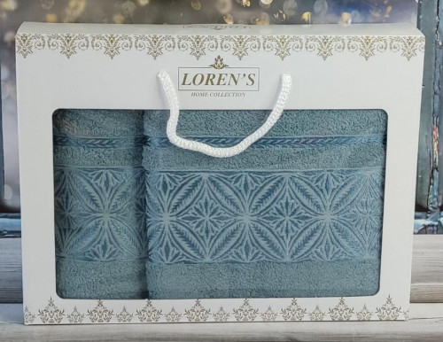 Набор махровых полотенец Mame Lorens из 2 шт 50х90 см + 70х140 см, модель 5