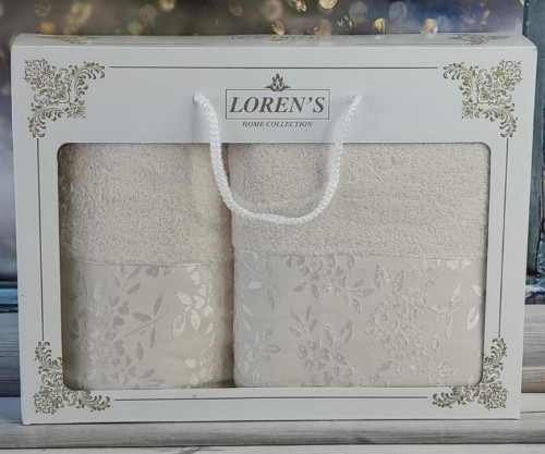 Набор махровых полотенец Mame Lorens из 2 шт 50х90 см + 70х140 см, модель 17