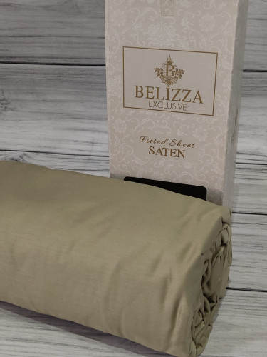 Простынь на резинке Belizza 160х200 см+30 см + 2 шт наволочки 50х70 см, модель 18