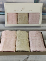 Набор бамбуковых полотенец для рук Pupilla Elitt из 3-х штук 30х50 см, модель 2