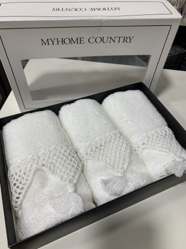 Набор махровых полотенец для рук MyHome Country 30x50 см, модель 2