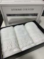 Набор махровых полотенец для рук MyHome Country 30x50 см, модель 5