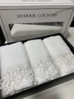 Набор махровых полотенец для рук MyHome Country 30x50 см, модель 6