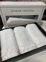 Набор махровых полотенец для рук MyHome Country 30x50 см, модель 7
