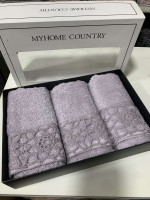 Набор махровых полотенец для рук MyHome Country 30x50 см, модель 9