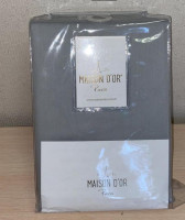 Простынь сатиновая Maison Dor 240х260 см с наволочками серая