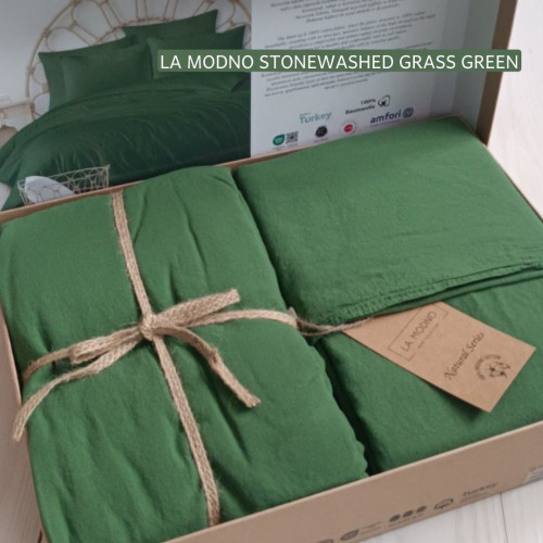 La Modno Grass Green Stonewashed полуторный