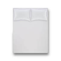Простынь на резинке с наволочкой Penelope - Laura white белый 140x200 + 50x70 см