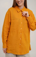 Рубашка льняная Linen SoundSleep горчичная (размер XL)