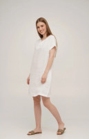 Платье льняное короткое SoundSleep Linen белое (размер XXL)