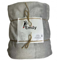 Плед флисовый Emily Сomfort светло-серый 150х200 см