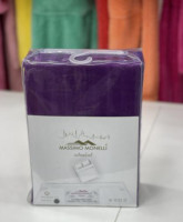 Простынь с наволочками Massimo Moneli сатин-страйп фиолетовая 240x260 см