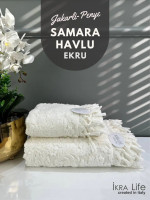 Набор махровых полотенец Ikra Life Samara ekru 50x90 см + 70x140 см