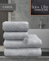 Набор махровых полотенец Ikra Life Carol gri 50x90 см + 70x140 см
