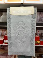 Набор ковриков из 2-х штук White Beige 50x60 см + 60x100 см, модель 4