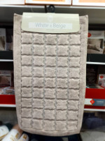 Набор ковриков из 2-х штук White Beige 50x60 см + 60x100 см, модель 7