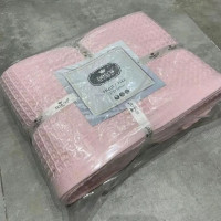Простынь-пике вафельная Do&Co Danelli розовая, однотонная 220x240 см