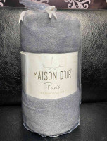 Простынь махровая на резинке с наволочками Maison Dor Серая 180х200 см