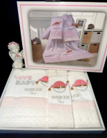 Набор полотенец Maison D'or для детей Love розовые из 3-х штук