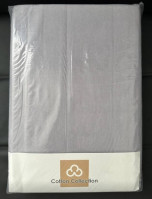 Простынь на резинке c наволочками из фланели Cotton Collection 160х200 см + 25 см Серая