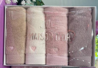 Набор махровых полотенец Maison Dor Hearts Soft из 4-х штук 30х50 см