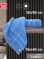 Махровое бамбуковое полотенце TAC Allure Bambu blu 70х140 см