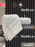 Махровое бамбуковое полотенце TAC Allure Bambu vizon 50х90 см