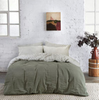 Lotus Home Karlin stripe linen хаки евро