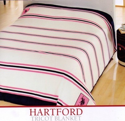 Плед-покрывало U.S.Polo Hartford розовый 220х240см.