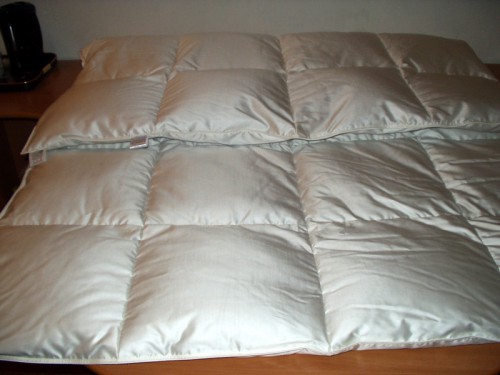 Одеяло Iglen 100% пух (белый) кассетное зимнее климат-комфорт 220x240 см