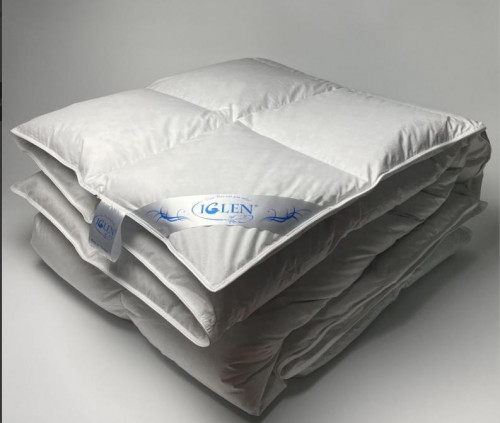Одеяло Iglen Roster 100% пух белый кассетное облегченное 110x140 см