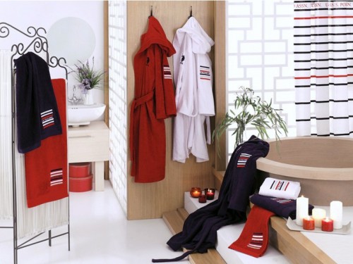 Набор халат + полотенца U.S.Polo Lutsen красный