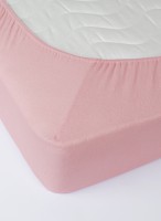 Простынь махровая на резинке Lotus 160х200 см. розовая