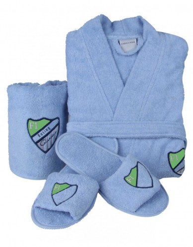 Набор халат + полотенце Karaca Home Formula blue