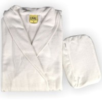 Набор LMN халат шаль с косметичкой белый