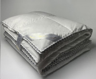 Одеяло Iglen Royal Series Roster 100% серый пух кассетное зимнее 200x220 см
